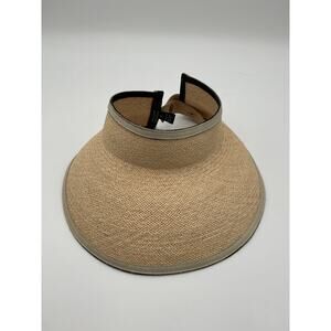 Janessa Leone Cynthia Visor Natural Straw Beige Janessa Leone Cynthia Visor in Natural | FWRD main image 4